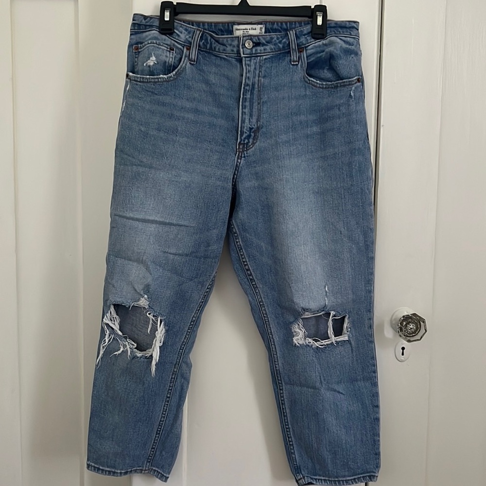 Abercrombie ripped in the knee jeans, size 14s